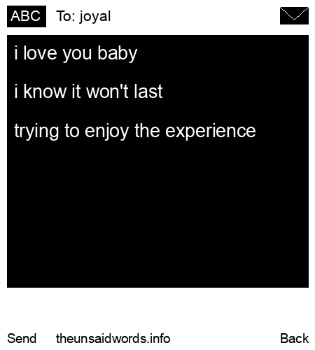 unsent message to joyal