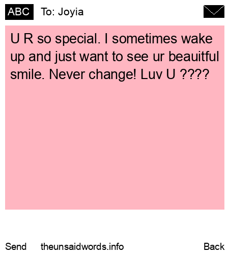 unsent message to Joyia