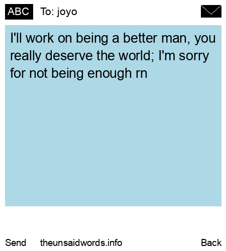 unsent message to joyo