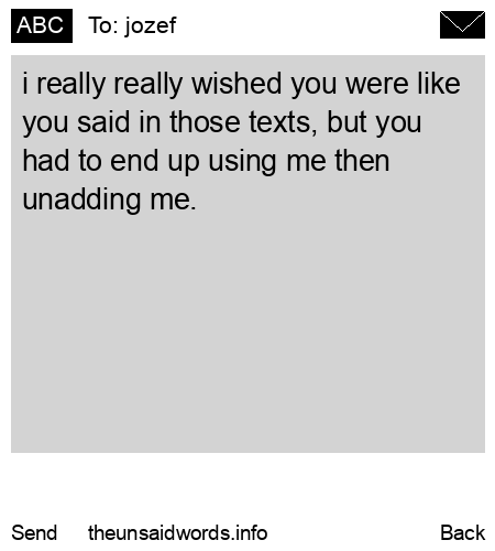 unsent message to jozef