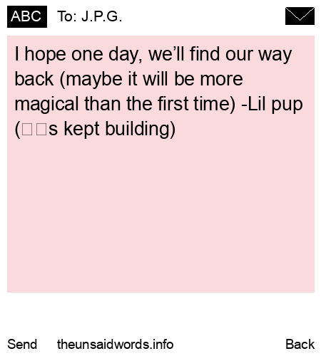 unsent message to J.P.G.