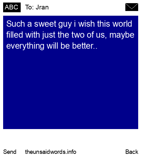 unsent message to Jran