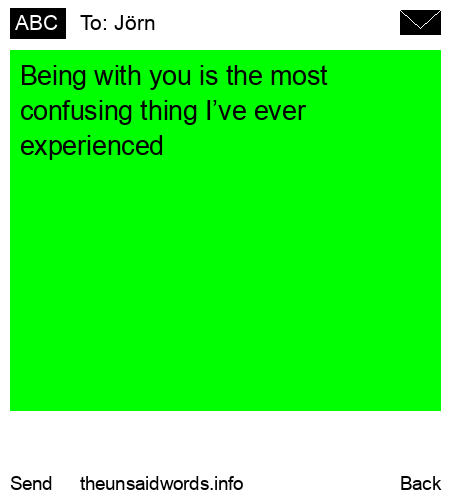 unsent message to Jörn