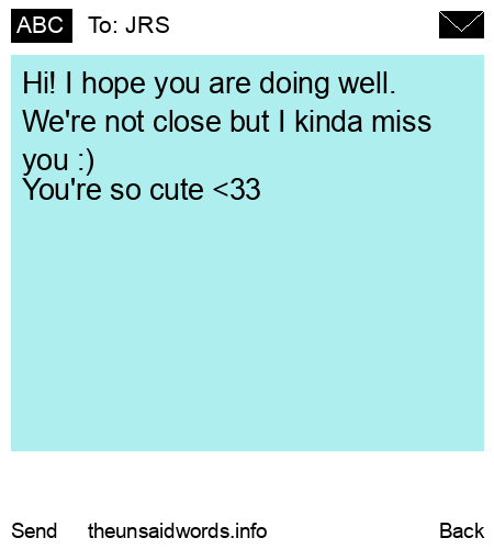 unsent message to JRS