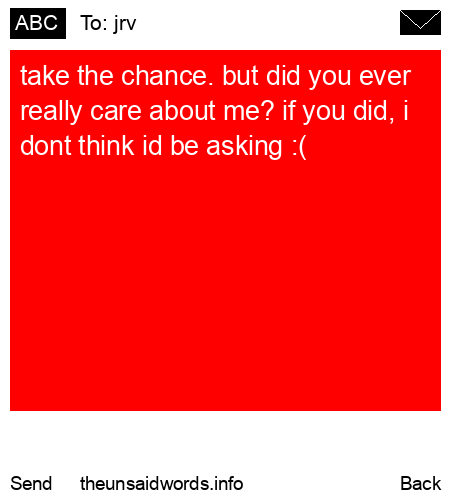 unsent message to jrv 