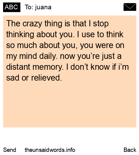 unsent message to juana