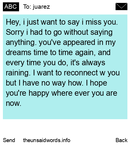 unsent message to juarez