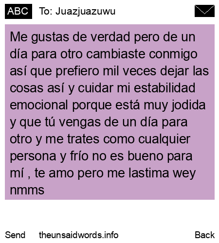 unsent message to Juazjuazuwu