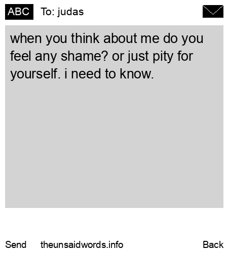 unsent message to judas