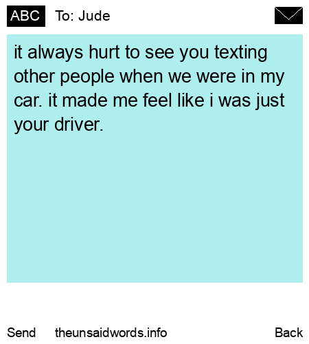 unsent message to Jude