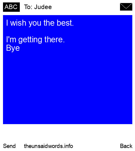 unsent message to Judee