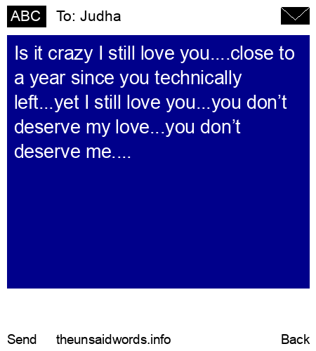 unsent message to Judha