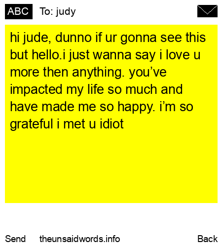 unsent message to judy