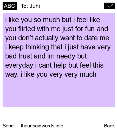unsent message to Juhi