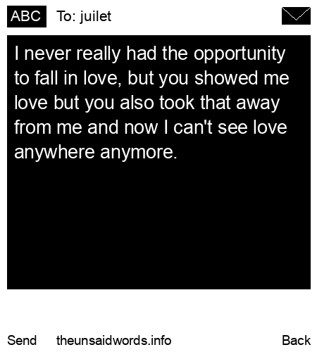 unsent message to juilet