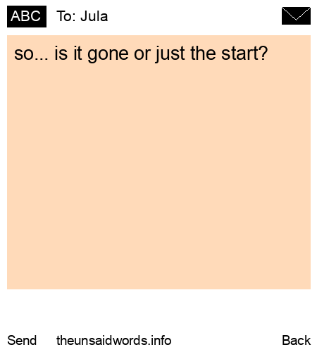 unsent message to Jula