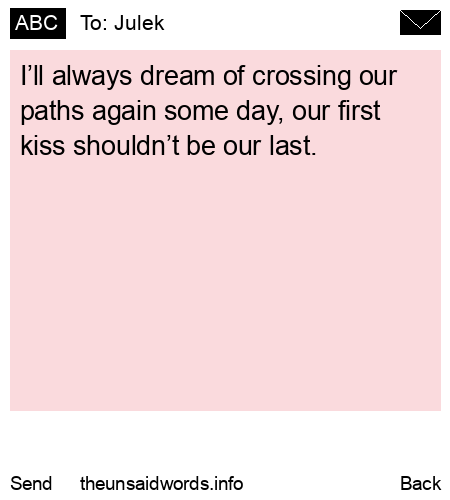 unsent message to Julek
