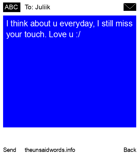 unsent message to Juliik