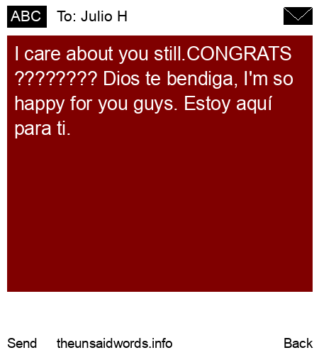unsent message to Julio H
