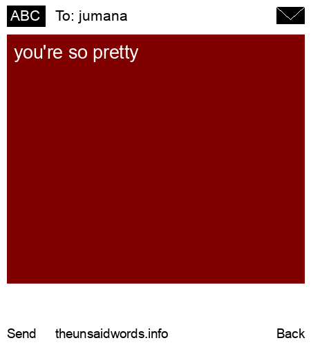 unsent message to jumana