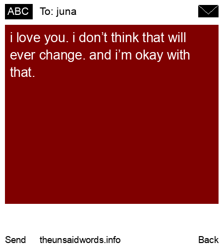 unsent message to juna