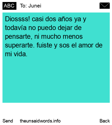unsent message to Junei