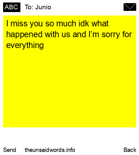 unsent message to Junio