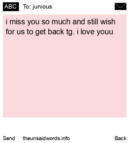 unsent message to junious