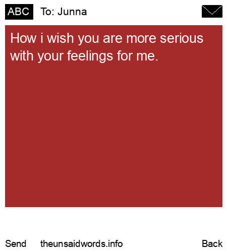 unsent message to Junna