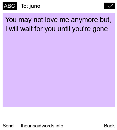 unsent message to juno