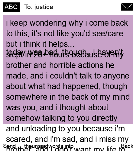 unsent message to justice