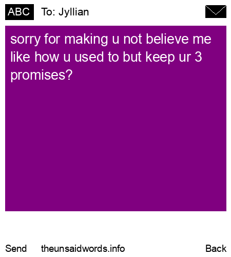unsent message to Jyllian