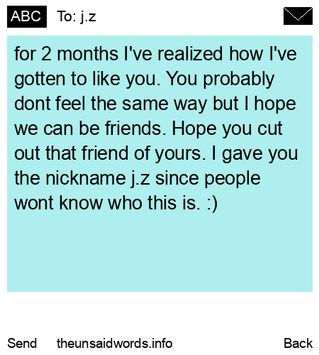 unsent message to j.z