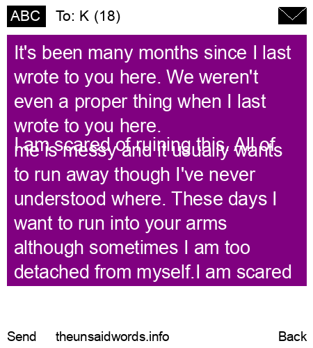 unsent message to K (18)