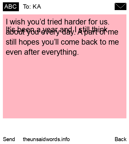 unsent message to KA