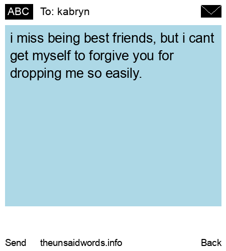 unsent message to kabryn
