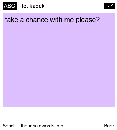 unsent message to kadek