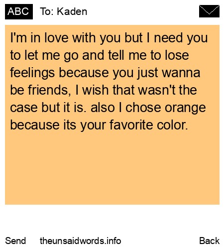 unsent message to Kaden