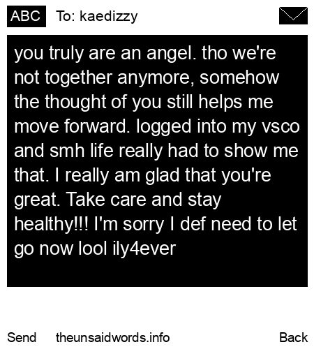 unsent message to kaedizzy