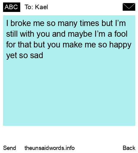unsent message to Kael