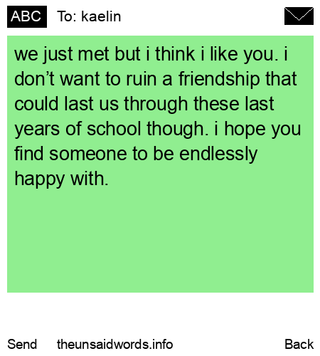 unsent message to kaelin