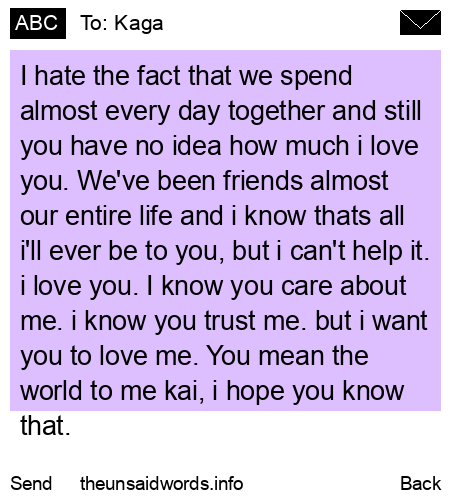 unsent message to Kaga