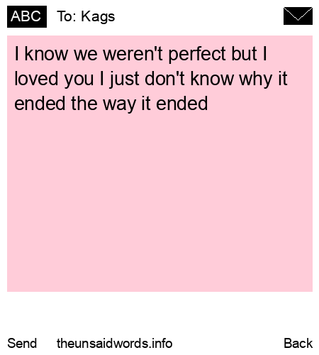 unsent message to Kags