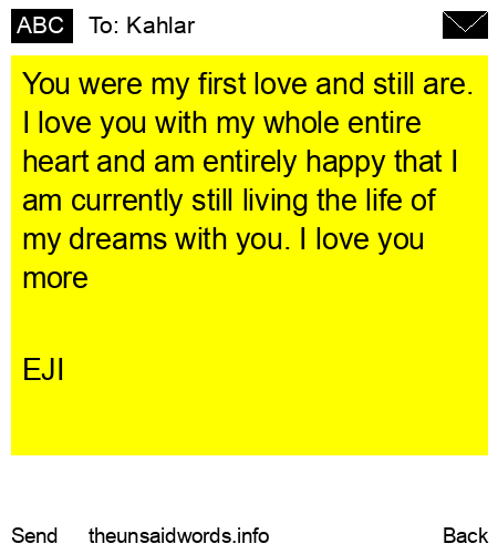 unsent message to Kahlar