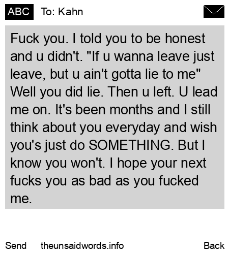 unsent message to Kahn