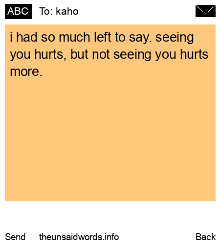 unsent message to kaho