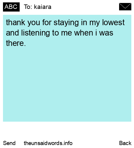 unsent message to kaiara