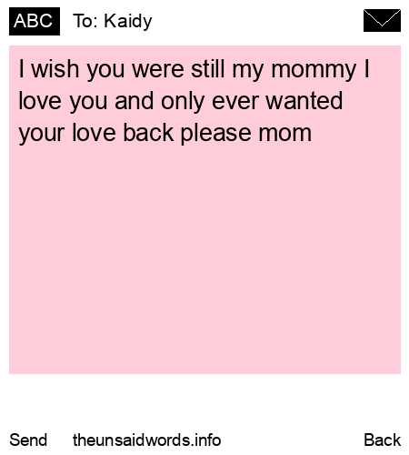 unsent message to Kaidy