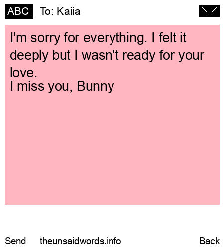 unsent message to Kaiia