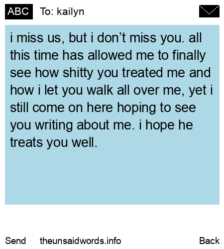 unsent message to kailyn